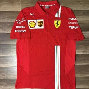 Red Puma Ferrari polo shirt SIZE L MEN